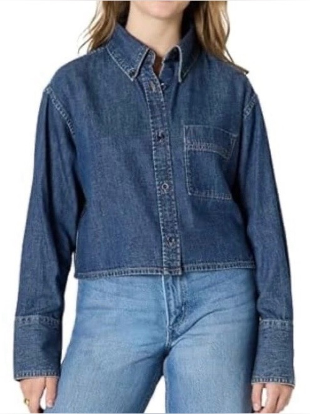 Indigo Denim Shirt, M